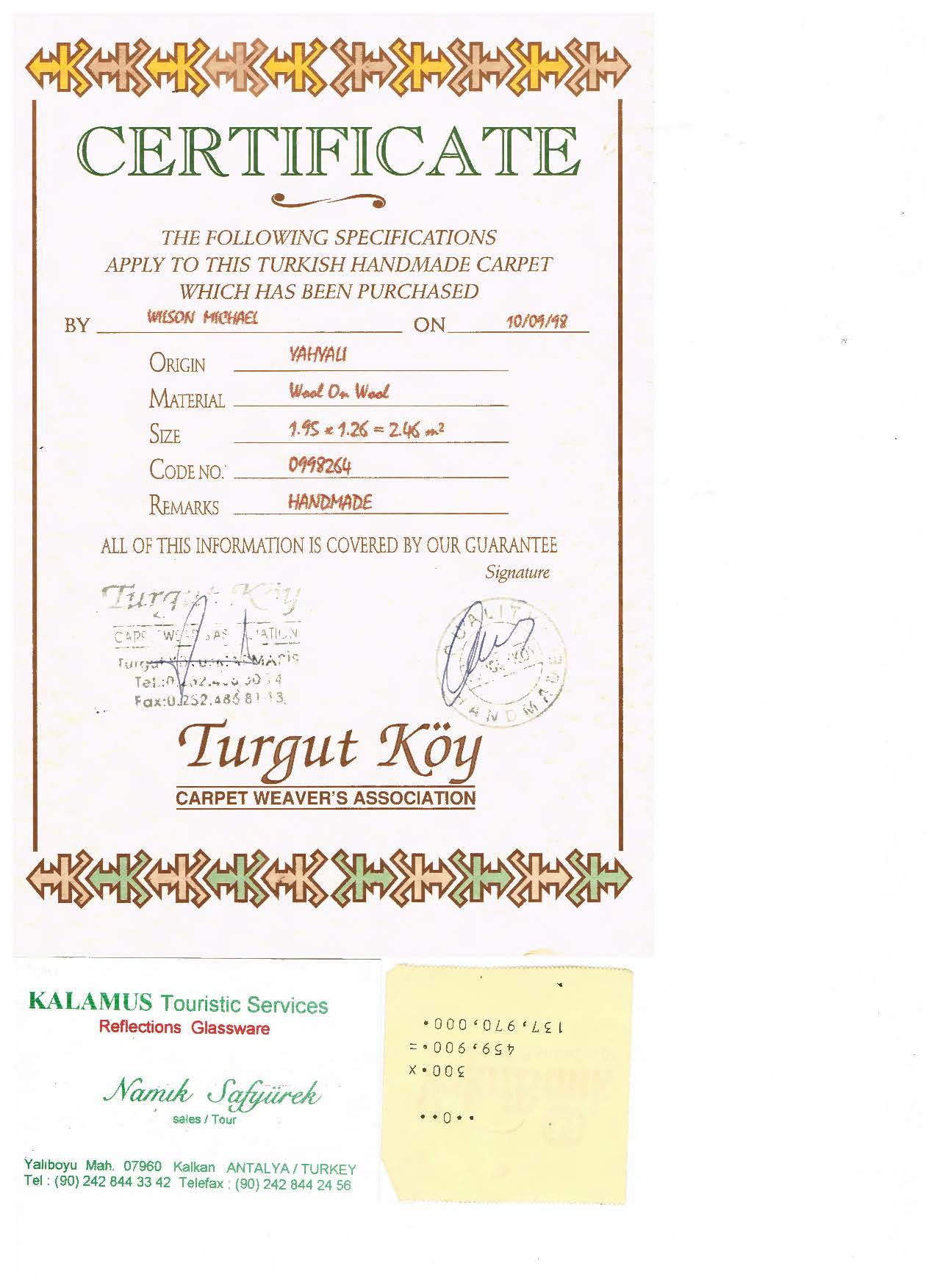 certificate